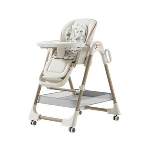 Chaise haute de sécurité réglable 3-en-1 de luxe pour bébé 0-12 mois, siège balancelle pliable multifonctionnel en PP, rehausseur - Product Image 4
