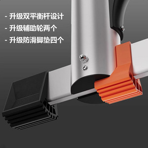 Aluminum Alloy Telescopic Ladder Portable Folding A Frame Thickened Engineering Staircase 10-12 Steps - Product Image 1