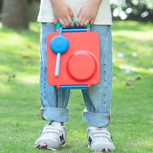 Children stainless steel portable lunch box leak-proof compartmentalized lunch box thermal insulation cutlery For kids