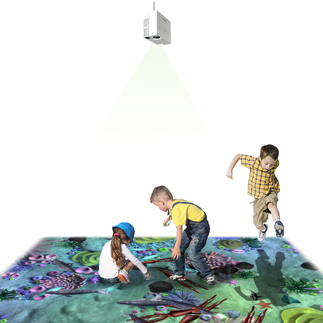All in One Version with 3600 Lumen Projector Interactive Floor Projection Software, Interactive Projection System