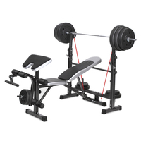 Banc de Fitness réglable avec barre de poignée