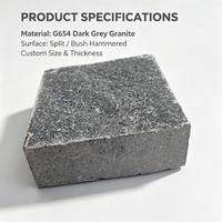 Pavés en granit noir naturel de 3 cm d'épaisseur, 10*10, vente en gros
