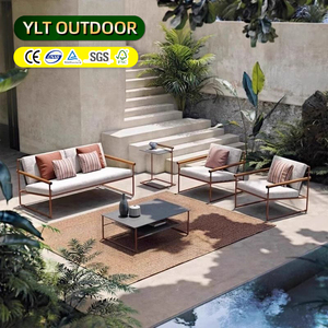 Sofás de Jardín de Lujo de Alta Gama, Impermeables, con Protección Solar, Sofá Moderno para <span class=keywords><strong>Patio</strong></span>, Muebles de <span class=keywords><strong>Exterior</strong></span> para <span class=keywords><strong>Comedor</strong></span> de Crucero, Estilo Pastoral - Product Image 1