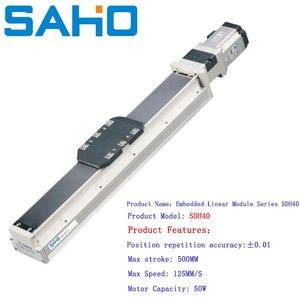 SDH40 алюминиевый линейный модуль 50 ~ 800 мм ход высокая нагрузка 8-25 кг подшипник двигателя Пылезащитная конструкция скорость 125 мм/с для автоматического - Product Image 2