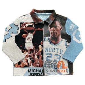 Giacche Casual da Uomo Personalizzate Streetwear Taglie Forti, Giacca con Zip, Giacche Varsity da Basket con Ricami per Uomo - Product Image 1
