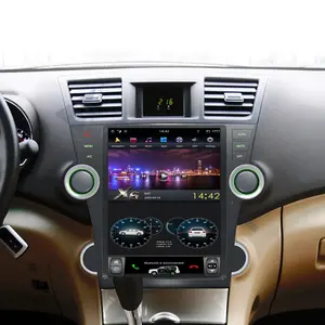 Rádio de carro Android 11 estilo RoadNavi Tesla para Toyota Highlander 2009-2014 Car Multimedia Player Carplay 4G sem fio