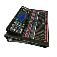 PAKLAM Audio Pro DM24 Mixeur audio numérique professionnel 24 canaux avec fader motorisé et écran TFT 7 pouces pour systèmes sonores DJ