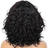 Vente en gros perruque de couleur naturelle faite à la machine de 8 à 16 pouces cheveux vierges cuticule alignée vague d'eau perruque de cheveux humains fabriquée à la machine