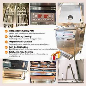 Precio especial Food Truck Descuento <span class=keywords><strong>Bonanza</strong></span> Water 4-Tank Freidora de aceite profundo para restaurante - Product Image 5