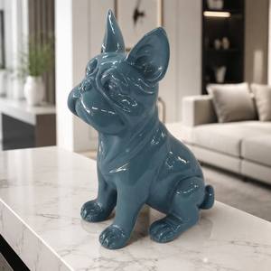 Statue de <span class=keywords><strong>bouledogue</strong></span> style <span class=keywords><strong>français</strong></span>-<span class=keywords><strong>anglais</strong></span> NF36588 en résine, artisanat imperméable, peinte à la main, décoration d'intérieur, sculpture de chien - Vente en gros - Product Image 1