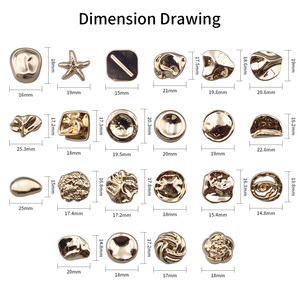 Nhà Máy Bán Buôn 7 Ngày Nhanh Chóng Vận Chuyển Vàng Hình Dạng Đặc Biệt Nút Kim Loại Kẽm Hợp Kim Tùy Chỉnh Vàng Sang Trọng Nút Cho Vải - Product Image 4