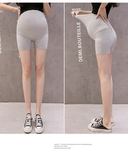 Culotte de <span class=keywords><strong>grossesse</strong></span> et de Yoga, sous-vêtement d'été en coton fin, leggings courts, ventre sans couture, Shorts chauds pour femmes enceintes, décontractés - Product Image 5