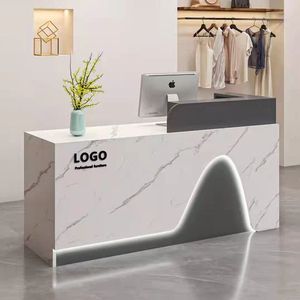 Retail Shop and Convenience Store Cash <b>Reception</b> Table <b>Counter</b> Cashier Normal Supermarket <b>Reception</b> Desk - Product Image 3