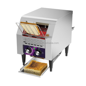 <span class=keywords><strong>Four</strong></span> à sandwichs électrique commercial en acier inoxydable avec contrôle par bouton, affichage LED et chaîne de transmission automatique pour cuisine professionnelle et boulangerie - Product Image 1