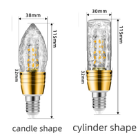 Ampoules de maïs LED AC85-265V 9W cristal de verre blanc E27 E14 B22 lumières en aluminium 3000K 4000K 6000K Options de couleur pour le bureau de plafond
