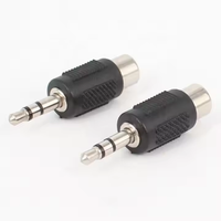 Adaptador de audio estéreo macho a RCA hembra de 3,5mm niquelado