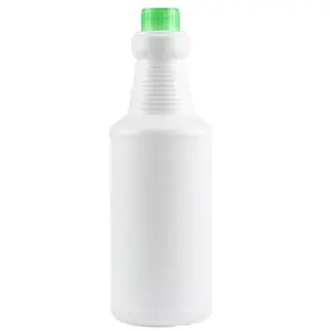 Botellas de pulverización de gatillo de plástico transparente, HDPE, 750ml/25oz, resistente a Químicos de escala, para solución de limpieza de agua automática