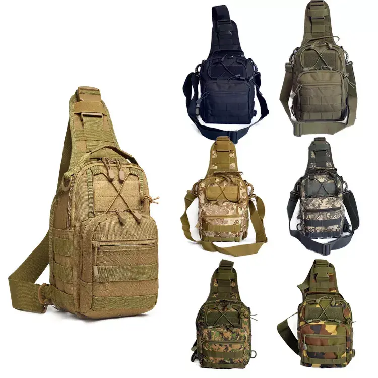 Großhandel Outdoor Camping Wandern Umhängetasche Oxford Single Shoulder Pack Brusttasche Molle Tactical Sling Bag