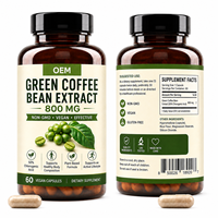 Cápsulas Veganas de Extracto de Café Verde de Marca Privada OEM ODM, Fórmula Personalizada, Fabricación a Base de Plantas y Diseño de Etiqueta
