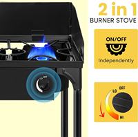 Cuisinière à gaz en verre à 2 brûleurs Digimark, cuisson en plein air, camping, brûleur liquéfié, table supérieure, portable, haute pression, double brûleur, Chine