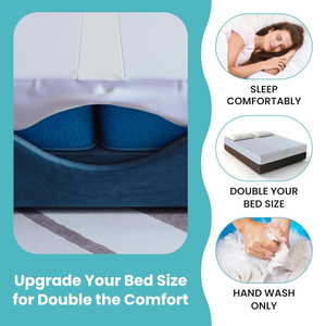 Ponte per Letto 2-in-1 <span class=keywords><strong>da</strong></span> Twin a Twin XL o <span class=keywords><strong>da</strong></span> Twin a King con Fodera Integrata, Riempitivo per Fessure del Letto e Convertitore <span class=keywords><strong>da</strong></span> Letto Singolo a Matrimoniale - Product Image 2