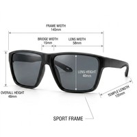 Lunettes de soleil polarisées pour la pêche pour hommes, monture TR90, protection UV, sports de plein air, voyage, mode