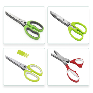 Đa chức năng kéo nhà bếp 5 lưỡi Rau thép không gỉ các loại thảo mộc cắt kéo với lưỡi lược - Product Image 5