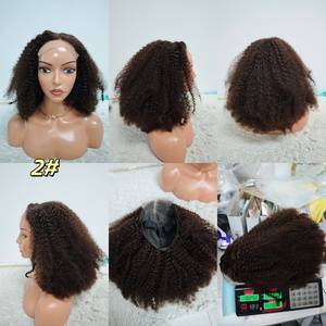 Letsfly Peluca Afro Rizada Kinky con Cierre de Encaje 5x5 sin Pegamento, Densidad 250%, Color Natural, Estilo Afro Bob, Línea de Cabello Natural, Pelucas de Cabello Humano - Product Image 3