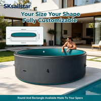 Piscine gonflable personnalisée, matériau PVC Drop Stitch, grande piscine carrée robuste hors sol pour la famille et les fêtes