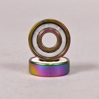 Roulements de skateboard en acier chromé couleur titane arc-en-ciel Factory 608 avec logo personnalisé pour trottinette, roller, patins en ligne et longboard