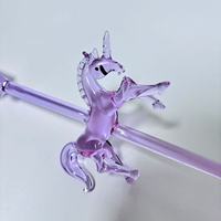 Bougeoirs coniques en verre de licorne 3D personnalisés en gros pour la décoration intérieure