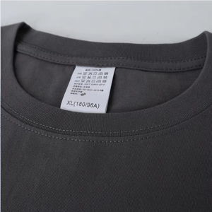Camiseta de Hombre de 230 Gramos, Personalizada, 100% Algodón, Estilo Hip Hop, Estampada, Bordada, Lisa, Holgada, Talla Grande - Product Image 3
