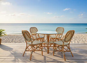 Moderno y Elegante Juego de Comedor de Mimbre/Ratán Estilo Jamaicano para el Hogar, Apartamento, Villa y Espacios de Hotel, Procedente de Indonesia - Product Image 6