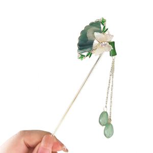Horquilla de Pelo Estilo Chino para Mujer, Exquisita Horquilla con Diseño de Abanico, Elegante Horquilla de Pelo Estilo Chino Vintage para Mujer, Joyería Antigua - Product Image 6