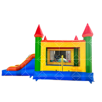 Château gonflable unisexe d'impression numérique de PVC grande piscine colorée de glissière de château sautant pour la partie d'enfants