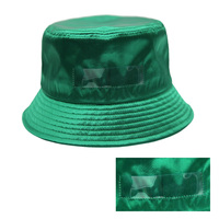 Chapeaux d'été de luxe en satin soyeux de haute qualité avec logo et couleur personnalisée pour femmes avec poche transparente en PVC