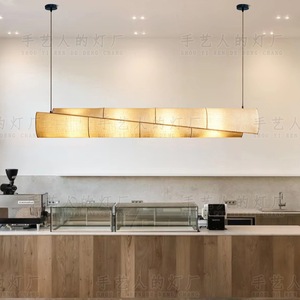 Long Fabric Chandelier Six-Head LED Energy-Saving <b>Lamp</b> For <b>Study</b> Room Dining Room Home Decor - Product Image 3