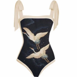 <span class=keywords><strong>Maillot</strong></span> <span class=keywords><strong>de</strong></span> <span class=keywords><strong>bain</strong></span> une pièce conservateur imprimé floral avec tissu élastique ajustable en Spandex/Polyester – Ensemble robe <span class=keywords><strong>de</strong></span> plage - Product Image 5