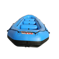 Bateau gonflable de rafting de rivière de 6 personnes de sport aquatique Bateau jaune de sauvetage à la dérive Bateaux pneumatiques à vendre