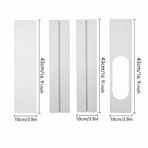 Placas <span class=keywords><strong>de</strong></span> plástico <span class=keywords><strong>de</strong></span> sellado <span class=keywords><strong>de</strong></span> CA ajustables, manguera <span class=keywords><strong>de</strong></span> 5,1 pulgadas y 2 metros, Kit <span class=keywords><strong>de</strong></span> ventana <span class=keywords><strong>de</strong></span> <span class=keywords><strong>aire</strong></span> <span class=keywords><strong>acondicionado</strong></span> portátil para el hogar para unidades - Product Image 4