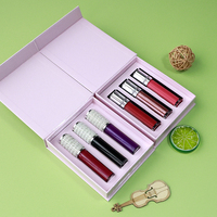 Emballage de tube de brillant à lèvres en gros, faible MOQ, emballage de coffret de brillant à lèvres, coffret cadeau de brillant à lèvres à étiquette privée