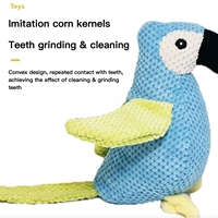 Jouet pour chien coloré, durable, en peluche, couineur, interactif, anti-ennui, mignon, pour le nettoyage et le nettoyage des dents, en forme de flamant rose, oie, perroquet, canard