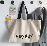 Sac Fourre-Tout en Toile de Coton de Luxe Naturel Extra Large Personnalisé en Gros et Durable avec Impression de Logo pour Femmes Faisant du Shopping