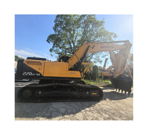 Machines de construction de haute qualité Pelle sur chenilles Hyundai 220LC-9S d'occasion Corée Original Hyundai 220LC-9S Digger en vente - Product Image 1