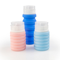 Sacs de rangement transparents en silicone compressibles, sans BPA, anti-fuite, pour accessoires de voyage et emballage cosmétique, vente en gros sur mesure