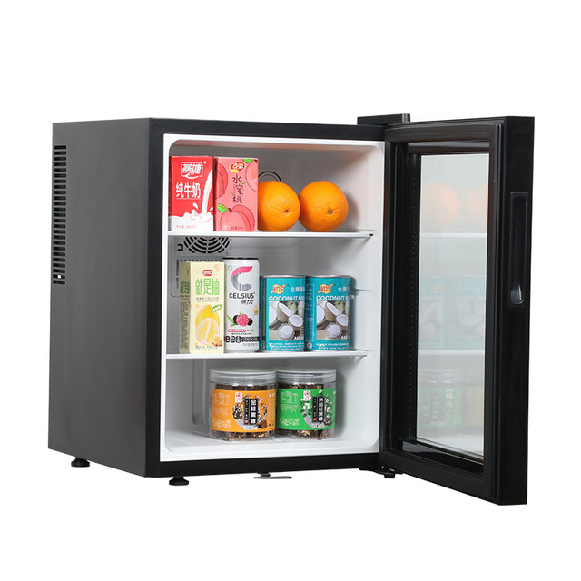 40L Foam Door Mini Fridge Hotel Room Silent No Noise with Lock Light Thermoelectric Small Refrigerator