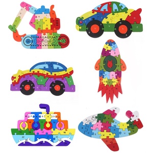 80 Diseños de Rompecabezas de Madera 3D, Bloques de Letras y Números, 2 Caras, Animales, Vehículos, Dibujos Animados, Marinos, Juguetes Educativos Tempranos Montessori - Product Image 2