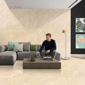 Moon Cream 800x1600mm Carreaux de porcelaine Finition brillante pour le sol de l'hôtel classique moderne Hall mural Salle de bain Centre commercial Prix bas - Product Image 1