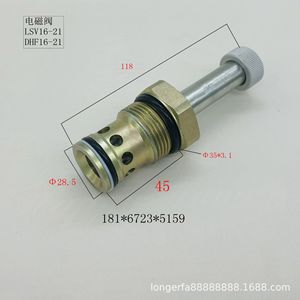 Válvula de cartucho hidráulica roscada de 2 posiciones y 2 vías, solenoide LSV16 20 normalmente cerrada, LSV16 21 normalmente abierta, tipo cónico - Product Image 3