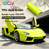 KUCAI TPU Film de Protection Auto-Réparateur Vert Acide pour Carrosserie, Résistant aux Rayures, Rouleau 1.52*15M/rouleau